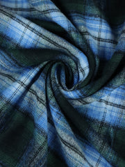 Load image into Gallery viewer, Hunter/Azure/Black/Ivory Plaid Flannel