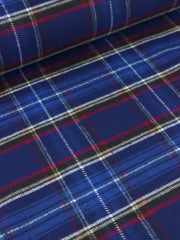 Load image into Gallery viewer, Royal/Ivory/Black/Magenta/Cream Plaid Flannel