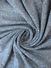 Load image into Gallery viewer, Dusty Blue Marl & Rose Gold Flecks Sibley Brushed Sweater Knit