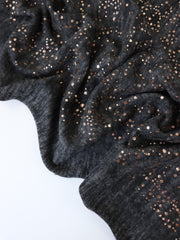 Load image into Gallery viewer, Charcoal Marl & Rose Gold Flecks Sibley Brushed Sweater Knit