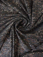 Load image into Gallery viewer, Charcoal Marl & Rose Gold Flecks Sibley Brushed Sweater Knit