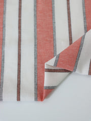 Load image into Gallery viewer, Coral Camden Stripe Cotton Linen