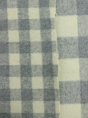 Load image into Gallery viewer, Cream & Gray Check Melton Double Weave Wool | By The Half Yard