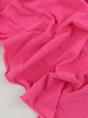 Load image into Gallery viewer, Venus Pink Palm Jacquard Poly Spandex | Designer Deadstock