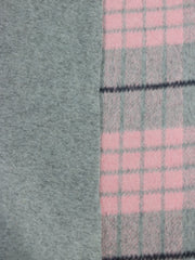 Load image into Gallery viewer, Pink/Gray/Black Plaid Melton Double Weave Wool | By The Half Yard