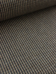 Load image into Gallery viewer, Denim/Linen/Cinnamon Box Plaid Melton Double Weave Wool | By The Half Yard