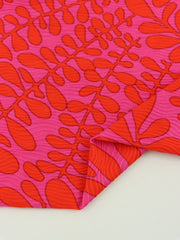 Load image into Gallery viewer, Fuchsia & Poppy Sea Dreamer Nylon Spandex | Designer Deadstock