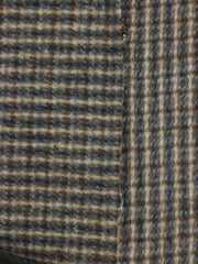 Load image into Gallery viewer, Denim/Linen/Cinnamon Box Plaid Melton Double Weave Wool | By The Half Yard