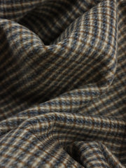Load image into Gallery viewer, Denim/Linen/Cinnamon Box Plaid Melton Double Weave Wool | By The Half Yard