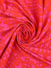 Load image into Gallery viewer, Fuchsia & Poppy Sea Dreamer Nylon Spandex | Designer Deadstock