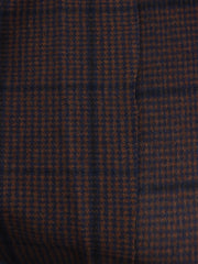 Load image into Gallery viewer, Gingerbread & Navy Plaid Melton Double Weave Wool | By The Half Yard