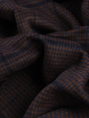 Load image into Gallery viewer, Gingerbread & Navy Plaid Melton Double Weave Wool | By The Half Yard