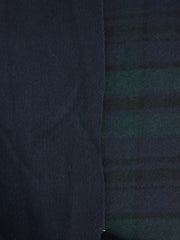Load image into Gallery viewer, Hunter/Navy/Black Plaid Melton Double Weave Wool | By The Half Yard