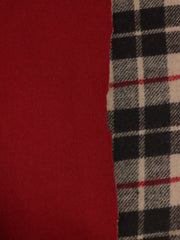 Load image into Gallery viewer, Sand/Black/Red Plaid Melton Double Weave Wool | By The Half Yard