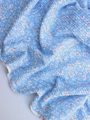 Load image into Gallery viewer, Blue Crinkle Floral Knit