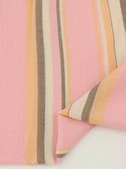Load image into Gallery viewer, Pink/Peach/Beaver Stripe Cotton Shirting | Designer Deadstock