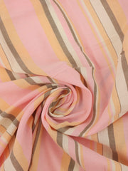 Load image into Gallery viewer, Pink/Peach/Beaver Stripe Cotton Shirting | Designer Deadstock