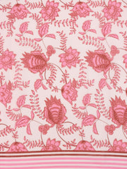 Load image into Gallery viewer, By The Panel | Red, Taffy & White Floral & Stripe Rayon Organza