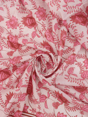 Load image into Gallery viewer, By The Panel | Red, Taffy & White Floral & Stripe Rayon Organza