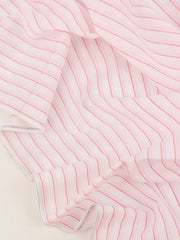 Load image into Gallery viewer, White/Red/Pink Stripe Cotton Shirting | Designer Deadstock