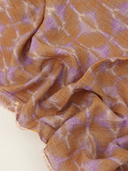 Load image into Gallery viewer, Chai & Lavender Starstruck Shibori Cotton Gauze | Designer Deadstock