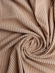Load image into Gallery viewer, Latte & Peanut Stripe Cotton Gauze | Designer Deadstock