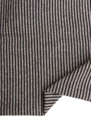Load image into Gallery viewer, Black & Tan Stripe Cotton Gauze | Designer Deadstock
