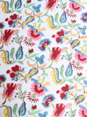 Load image into Gallery viewer, Red/Blue/Green/Yellow Paisley Cotton Organza | Designer Deadstock