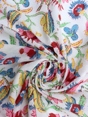 Load image into Gallery viewer, Red/Blue/Green/Yellow Paisley Cotton Organza | Designer Deadstock