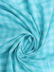 Load image into Gallery viewer, Turquoise Check Cotton Shirting | Designer Deadstock