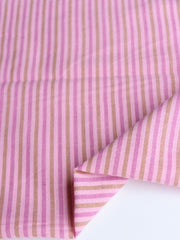 Load image into Gallery viewer, Peanut & Pinks Stripe Cotton Shirting | Designer Deadstock