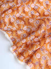 Load image into Gallery viewer, Lauren Floral on Gold Cotton Lawn | Designer Deadstock