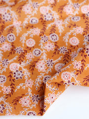 Load image into Gallery viewer, Lauren Floral on Gold Cotton Lawn | Designer Deadstock
