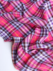 Load image into Gallery viewer, Pink & Peri Textured Cotton | Designer Deadstock