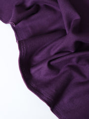 Load image into Gallery viewer, Plum Cotton Spandex French Terry