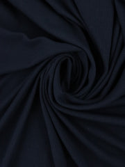 Load image into Gallery viewer, Navy 2x2 Tencel Spandex Rib Knit