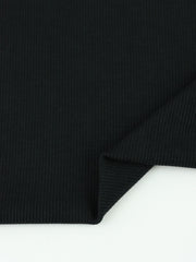 Load image into Gallery viewer, Black 2x2 Tencel Spandex Rib Knit