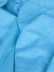 Load image into Gallery viewer, Fountain Blue & Ivory Mini Gingham Handwoven Cotton