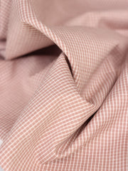 Load image into Gallery viewer, Rose Beige & Ivory Mini Check Handwoven Cotton