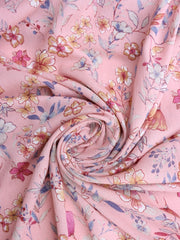 Load image into Gallery viewer, Mistie Floral on Pink Rayon Crepon