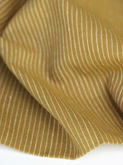 Load image into Gallery viewer, Golden Ochre & Ivory Vertical Pinstripe Handwoven Lightweight Cotton