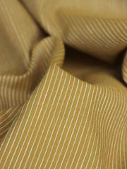 Load image into Gallery viewer, Golden Ochre & Ivory Vertical Pinstripe Handwoven Lightweight Cotton