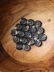 Load image into Gallery viewer, Marbled Black 7/16" (11MM) Buttons | By The Button