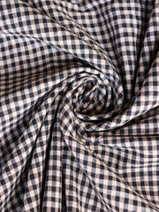Load image into Gallery viewer, Almond & Black Mini Gingham Handwoven Cotton