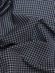 Load image into Gallery viewer, Black/White Mini Grid Stretch Twill