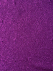 Load image into Gallery viewer, Purple Paisley Jacquard Poly Spandex | Designer Deadstock