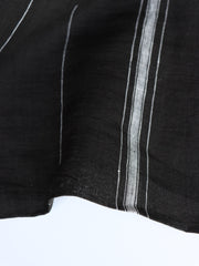 Load image into Gallery viewer, Ivory Vertical Stripe on Black Handwoven Linen
