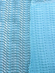 Load image into Gallery viewer, Blue Foil Pucker Wave Jacquard Activewear | Designer Deadstock
