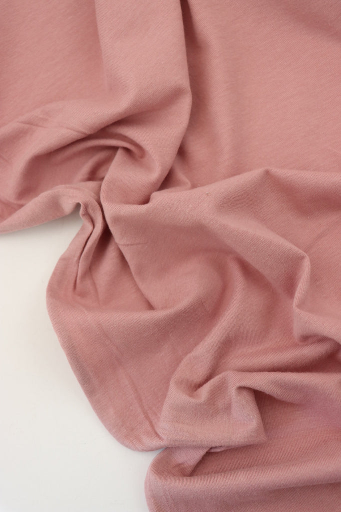 Dusty Mauve Lightweight Cotton Spandex Jersey | Surge Fabric