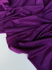 Load image into Gallery viewer, Grape Stripe Activewear Jersey | Designer Deadstock